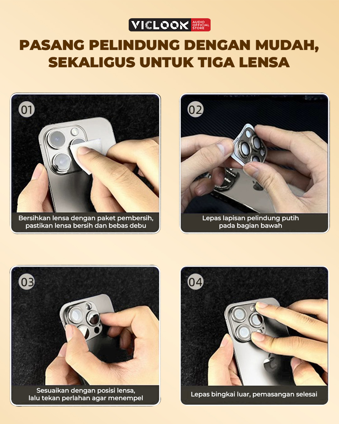 VICLOOK Lens Protector iPhone 11-17