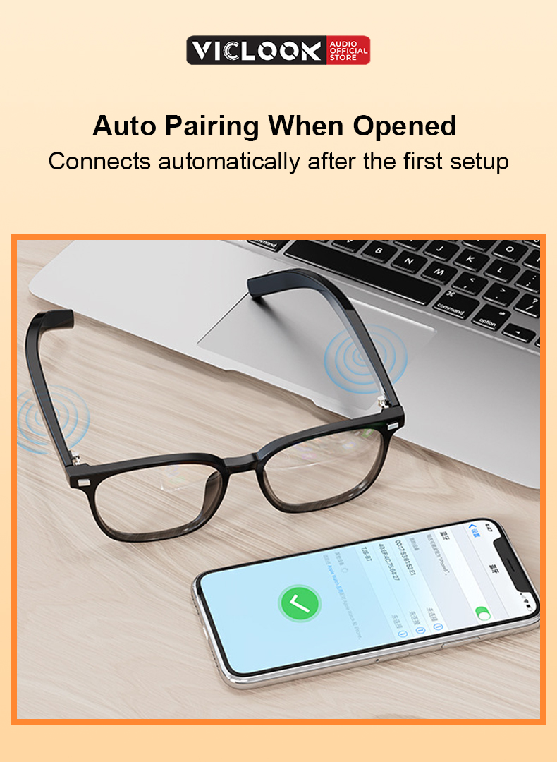 VICLOOK Bluetooth Glasses IPX4