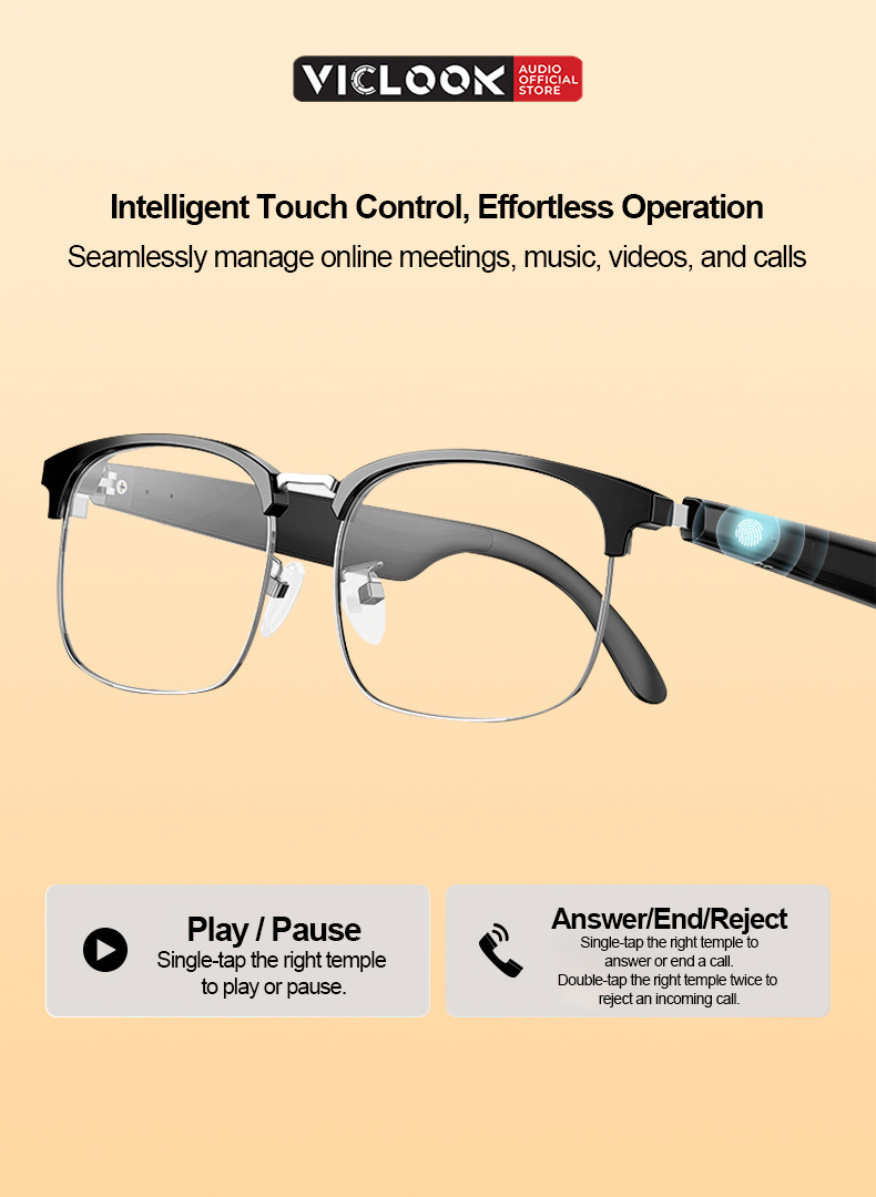 VICLOOK Bluetooth Glasses IPX4