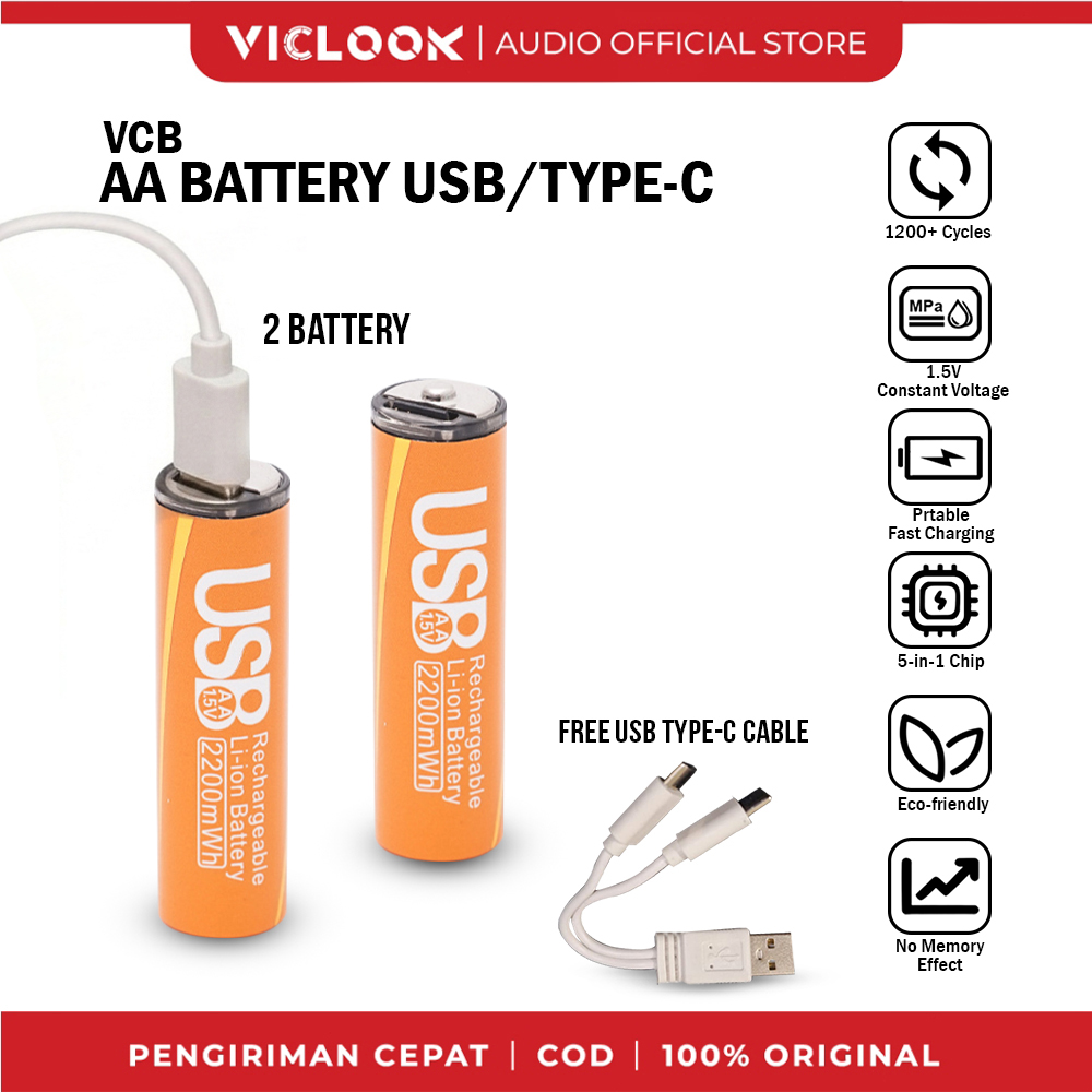 VICLOOK Baterai Isi Ulang