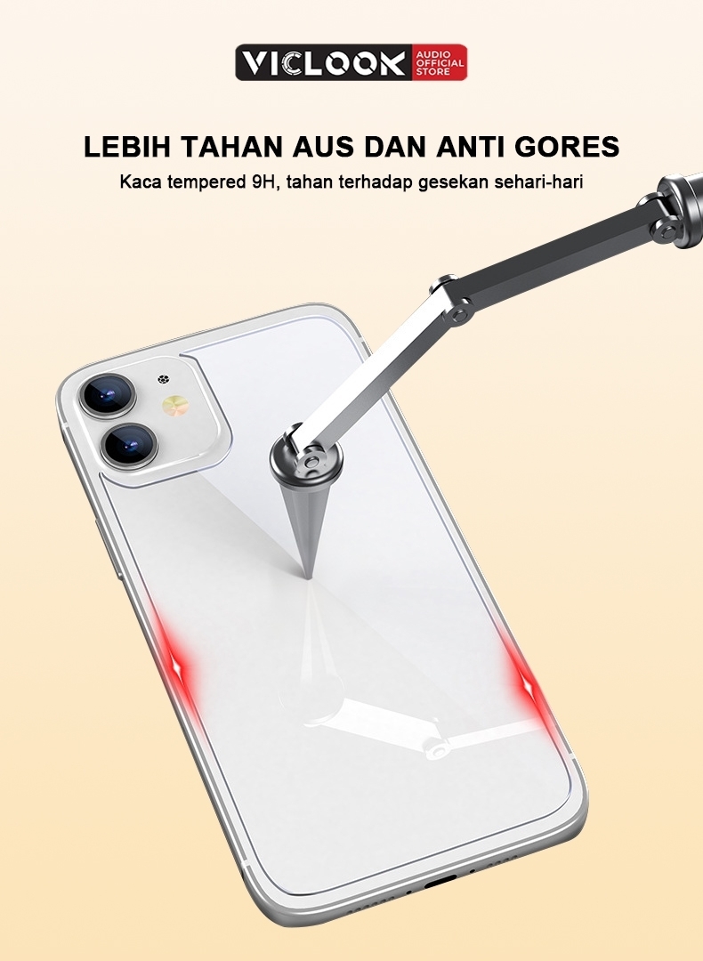 VICLOOK Tempered Glass iPhone 11-16