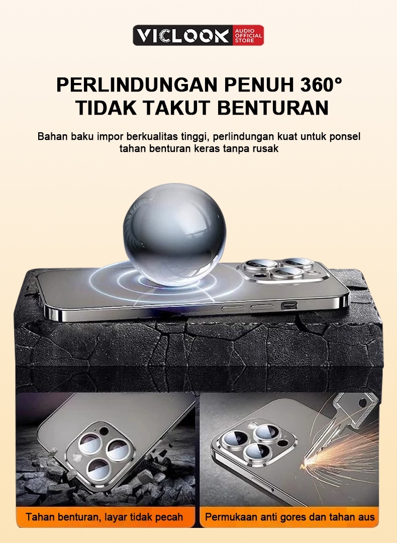 VICLOOK Tempered Glass iPhone 11-16