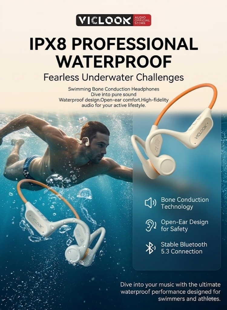VICLOOK Open-Ear Headphone IPX8
