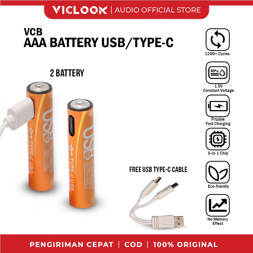 VICLOOK Baterai Isi Ulang