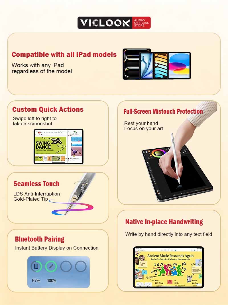 VICLOOK iPad Stylus Pencil