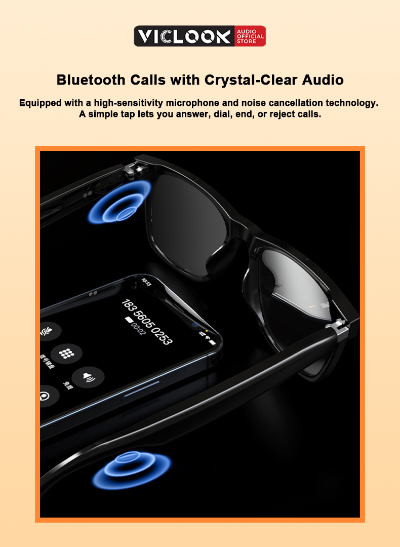 VICLOOK Bluetooth Glasses IPX4