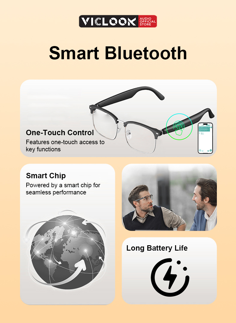 VICLOOK Bluetooth Glasses IPX4