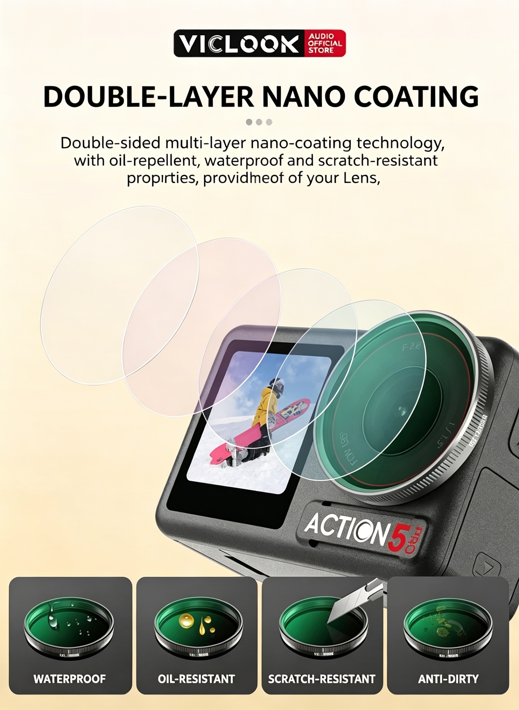 VICLOOK Lens Filter DJI Action